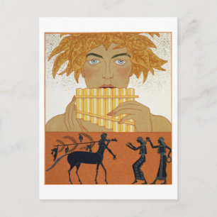 Pan Piper, afbeelding van 'Les Mythes' door Paul Briefkaart