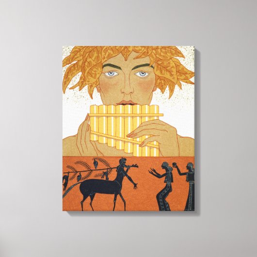 Pan Piper, afbeelding van 'Les Mythes' door Paul Canvas Afdruk (Voorkant)