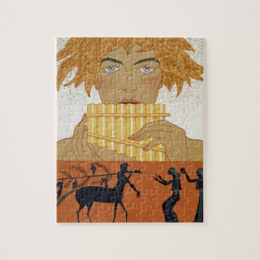 Pan Piper, afbeelding van 'Les Mythes' door Paul Legpuzzel (Verticaal)