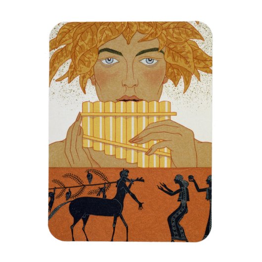 Pan Piper, afbeelding van 'Les Mythes' door Paul Magneet (Verticaal)