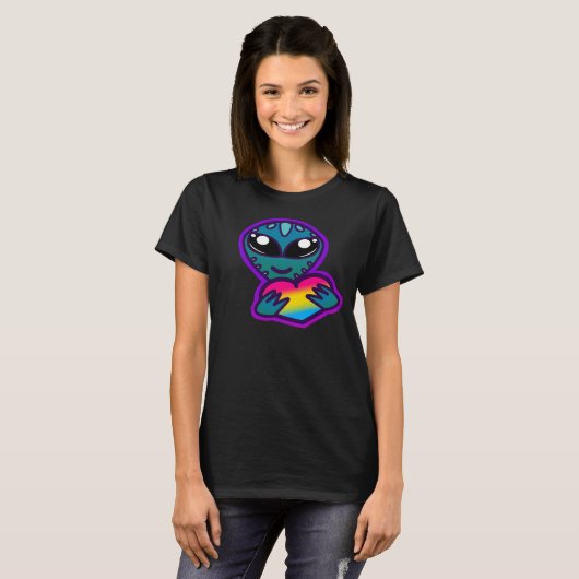 Pan Pride Alien T-shirt (Voorkant volledig)