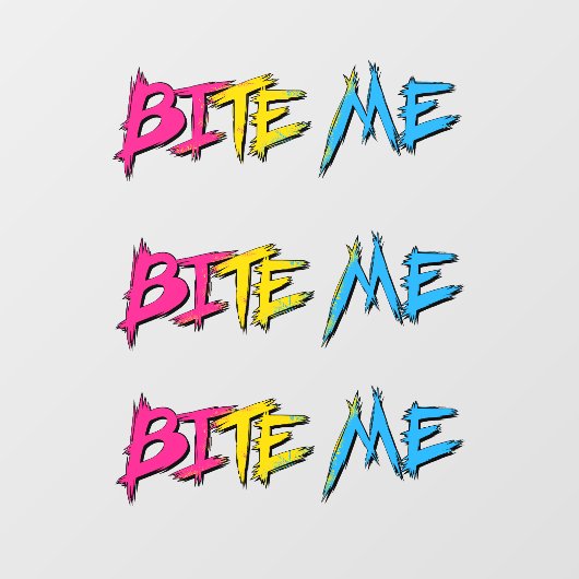 Pan Pride Bite Me Raamsticker (Vel)