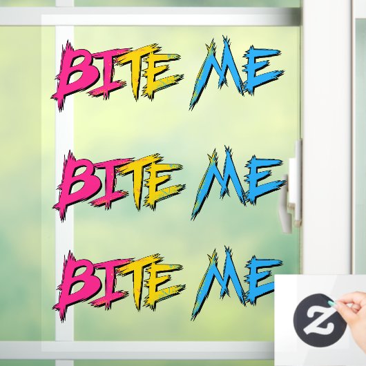 Pan Pride Bite Me Raamsticker (Huis)