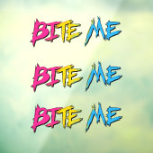 Pan Pride Bite Me Raamsticker (Vel 3)