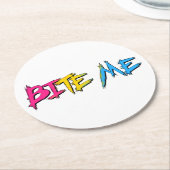 Pan Pride Bite Me Ronde Kartonnen Onderzetter (Gebogen)