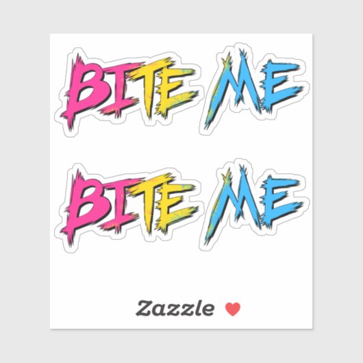 Pan Pride Bite Me Sticker (Vel)