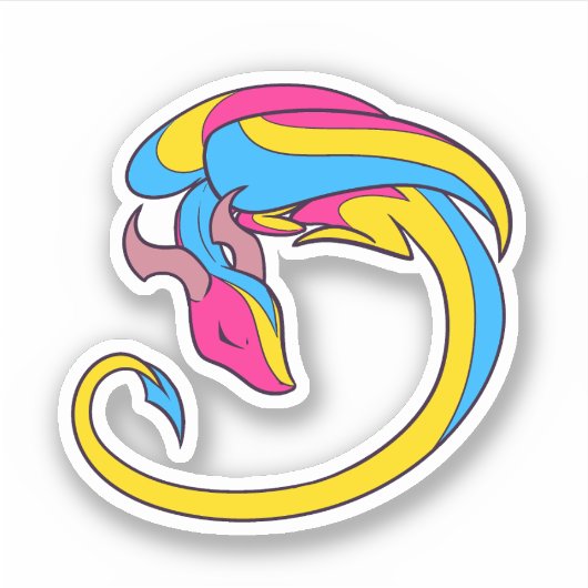 Pan Pride Dragon Sticker (Voorkant)