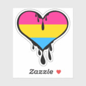 Pan Pride Dripping Heart Sticker (Vel)