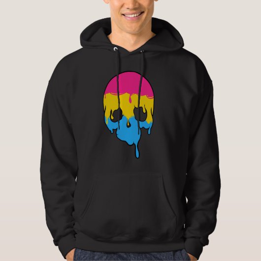Pan Pride Dripping Skull Hoodie (Voorkant)