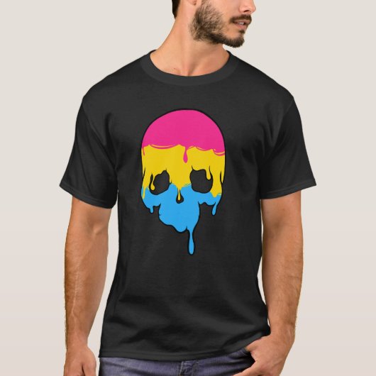 Pan Pride Dripping Skull T-shirt (Voorkant)