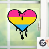 Pan Pride Druppelend Hart Raamsticker (Huis)