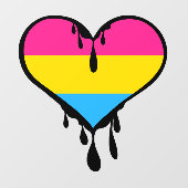 Pan Pride Druppelend Hart Raamsticker (Vel)