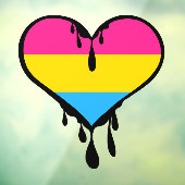Pan Pride Druppelend Hart Raamsticker (Vel 3)