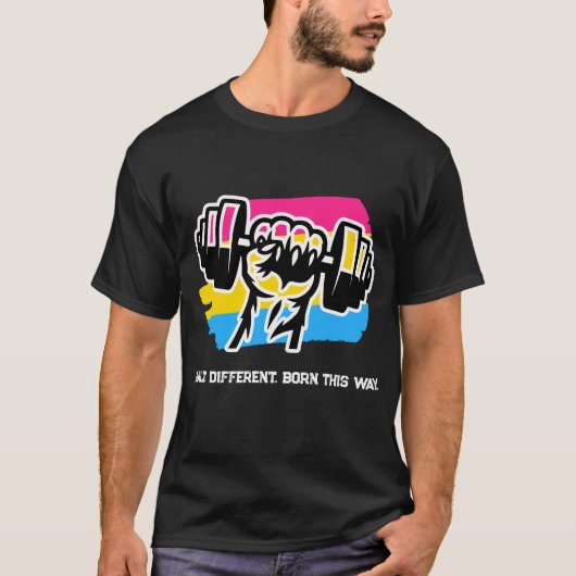 Pan Pride Gym T-shirt — Fist Dumbbell 2026 Tee (Voorkant)