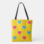Pan Pride Harten Boodschappentas Tote Bag (Achterkant)