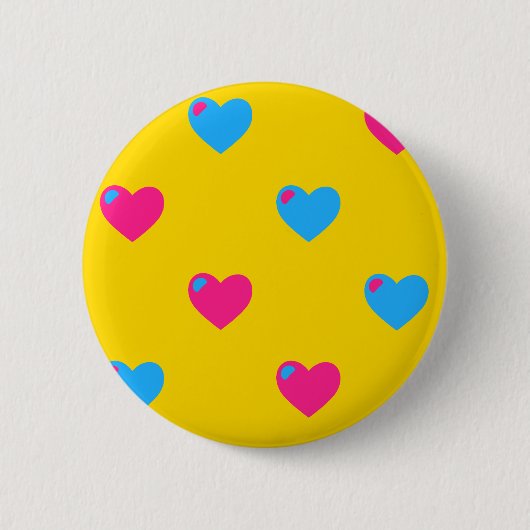 Pan Pride Harten Knop Ronde Button 5,7 Cm (Voorkant)