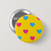 Pan Pride Harten Knop Ronde Button 5,7 Cm (Voorkant /achterkant)