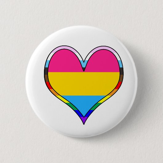 Pan Pride Heart Button (Voorkant)