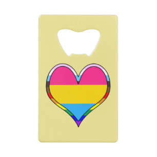 Pan Pride Heart Credit Kaart Bottle Open Creditkaart Flessenopener