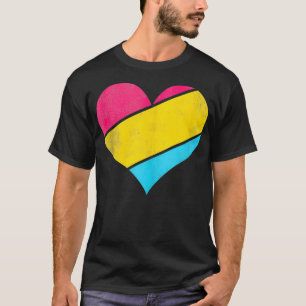 Pan Pride Heart Gay Queer Gift Panseual T-shirt