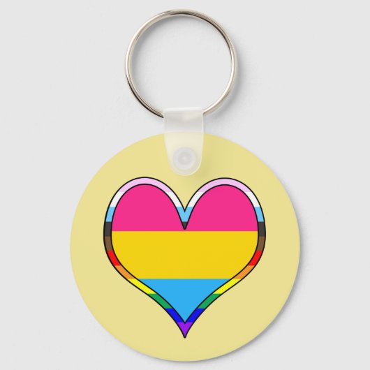 Pan Pride Heart Keychain (Voorkant)