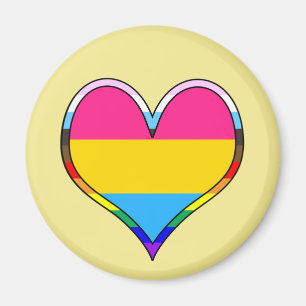 Pan Pride Heart Magnet