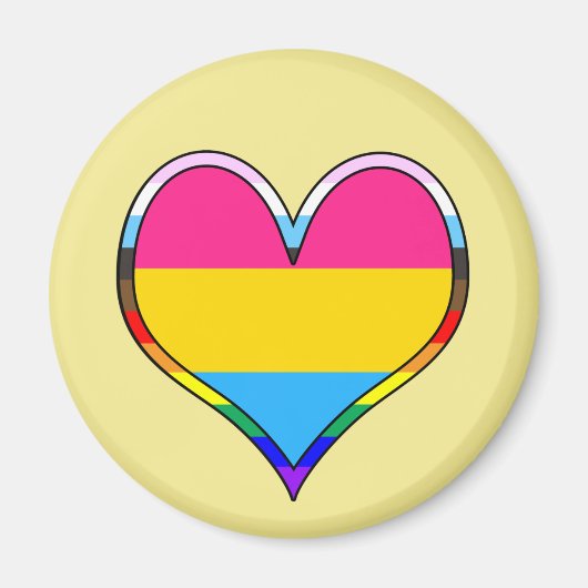 Pan Pride Heart Magnet (Voorkant)
