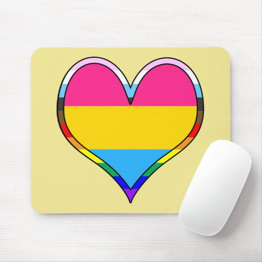 Pan Pride Heart Muismat (Met muis)