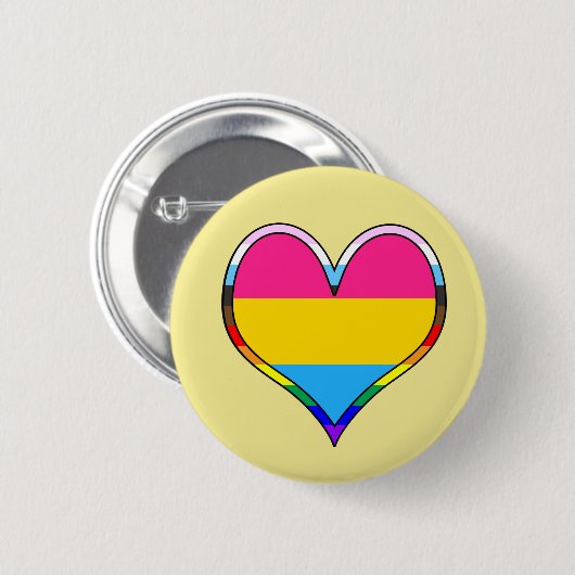 Pan Pride Heart Ronde Button 5,7 Cm (Voorkant /achterkant)