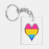 Pan Pride Heart Sleutelhanger (Voorkant Links)