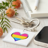 Pan Pride Heart Sleutelhanger (Voorkant Rechts)