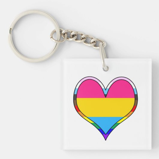 Pan Pride Heart Sleutelhanger (Voorkant)