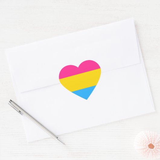 Pan Pride Heart Sticker (Envelop)