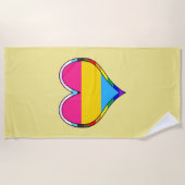 Pan Pride Heart Strandlaken (Voorkant)