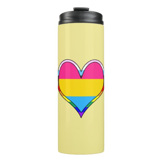 Pan Pride Heart Thermal Tumbler Thermosbeker (Voorkant)