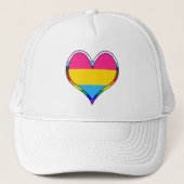 Pan Pride Heart Trucker Hat Pet (Voorkant)