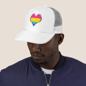 Pan Pride Heart Trucker Hat Pet (In situ)