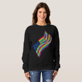 Pan Pride Month Pansexuality us flag lgbt equality Trui (Voorkant volledig)