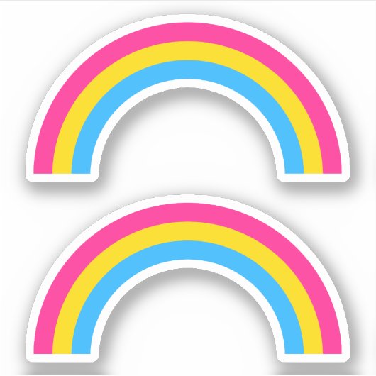 Pan Pride Rainbow Sticker (Voorkant)