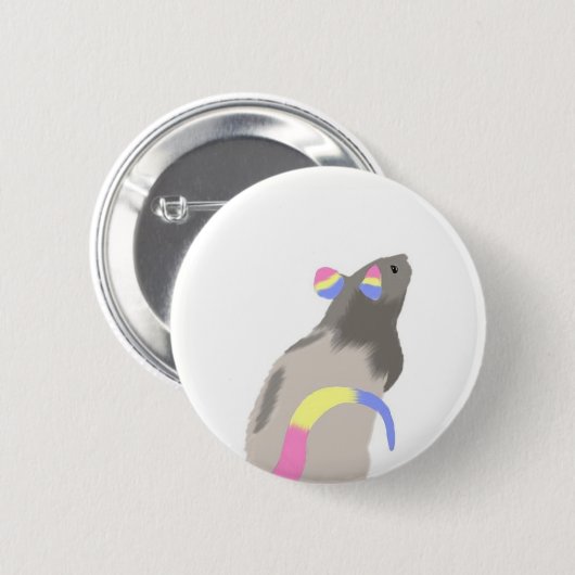 Pan Pride Rat Ronde Button 5,7 Cm (Voorkant /achterkant)