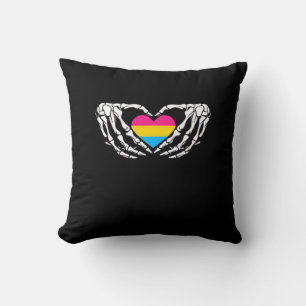 Pan Pride Skeleton Halloween Pan Gothic Heart Kussen