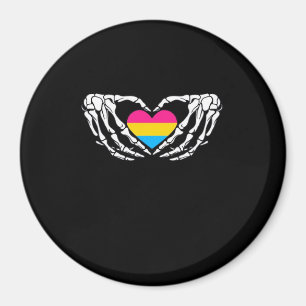 Pan Pride Skeleton Halloween Pan Gothic Heart Magneet