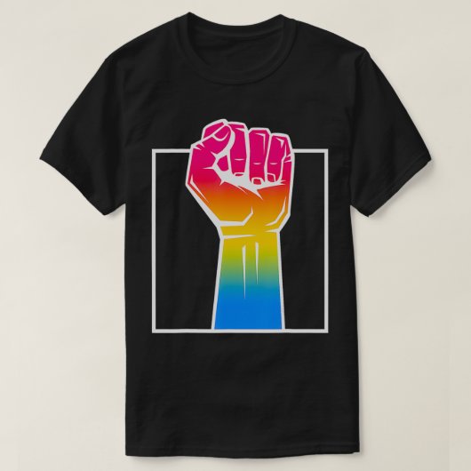 Pan Pride Solidarity Support LGBTQ Panseual  T-shirt (Design voorkant)