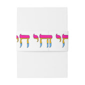 Pan Pride-vlag Chai Uitnodigingen Wikkel (Achterkant Voorbeeld)