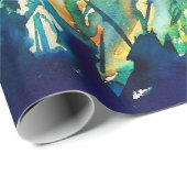 PAN SPEELT VLOOT EN DEER IN GROENE WOODLAND CADEAUPAPIER (Rol Hoek)