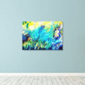 PAN SPEELT VLOOT EN DEER IN GROENE WOODLAND CANVAS AFDRUK (Insitu (Houten vloer))