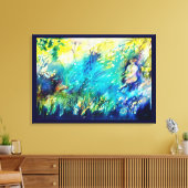 PAN SPEELT VLOOT EN DEER IN GROENE WOODLAND CANVAS AFDRUK (Insitu (Woonkamer))