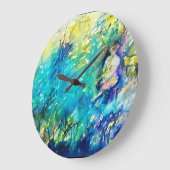 PAN SPEELT VLOOT EN DEER IN GROENE WOODLAND GROTE KLOK (Hoek)