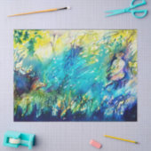 PAN SPEELT VLOOT EN DEER IN GROENE WOODLAND TISSUEPAPIER (Craft)