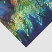 PAN SPEELT VLOOT EN DEER IN GROENE WOODLAND TISSUEPAPIER (Detail)